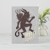 Merry Krampus Weihnachtskarte Feiertagskarte (Stehend Vorderseite)