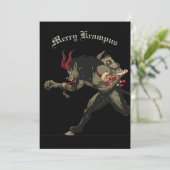 Merry Krampus Weihnachtskarte Feiertagskarte (Stehend Vorderseite)