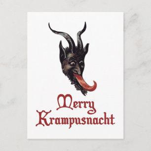 Merry Krampusnacht Feiertagspostkarte