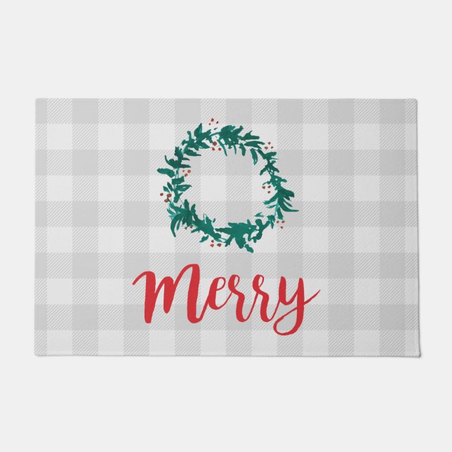 Merry Kreath Painting Pattern Gray Doormat Fußmatte (Vorderseite)