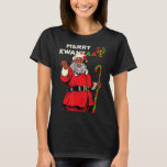 Merry Kwanzaa Santa Black Christmas African Americ T-Shirt<br><div class="desc">Merry Kwanzaa Santa Black Christmas African American</div>