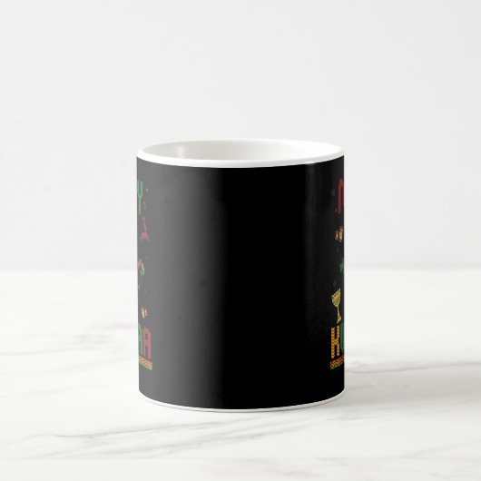 Merry Kwanzaa Santa Black Ugly Happy Kwanzaa Day Kaffeetasse (Mittel)
