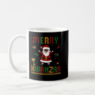 Merry Kwanzaa Santa Black Ugly Happy Kwanzaa Day Kaffeetasse