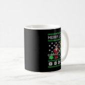 Merry Laxmas Funny Christmas Lacrosse Player Holid Kaffeetasse (VorderseiteRechts)