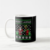 Merry Laxmas Funny Christmas Lacrosse Player Holid Kaffeetasse (Links)