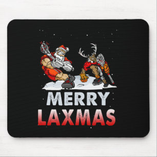 Merry Laxmas-hässliche Weihnachtslacrosse Santa Re Mousepad