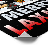 Merry Laxmas-hässliche Weihnachtslacrosse Santa Re Poster (Ecke)