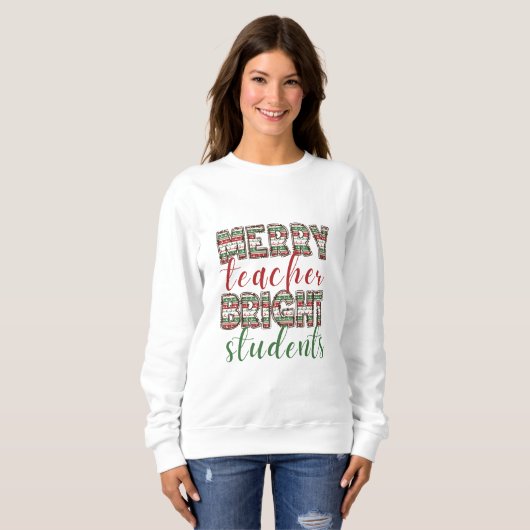 Merry Lehrer Bright Schüler Weihnachts-T - Shirt (Vorne ganz)