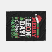 Merry Leon Day Weihnachten Backwards Funny Christm Fleecedecke (Vorderseite (Horizontal))