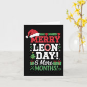 Merry Leon Day Weihnachten Backwards Funny Christm Karte (Gelbe Blume)