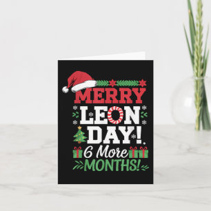Merry Leon Day Weihnachten Backwards Funny Christm Karte