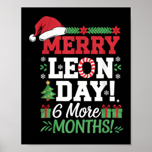 Merry Leon Day Weihnachten Backwards Funny Christm Poster