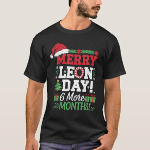 Merry Leon Day Weihnachten Backwards Funny Christm T-Shirt