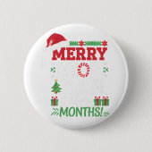 Merry Leon Day Weihnachten Ckwards Funny Christmas Button (Vorderseite)
