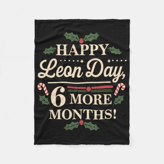 Merry Leon Day Weihnachten Ckwards Funny Christmas Fleecedecke (Vorderseite)