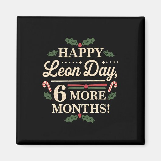 Merry Leon Day Weihnachten Ckwards Funny Christmas Magnet (Vorne)