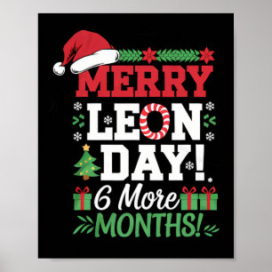 Merry Leon Day Weihnachten Ckwards Funny Christmas Poster