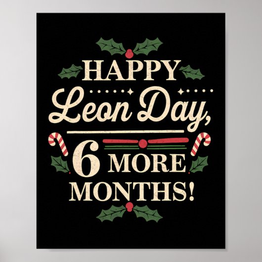 Merry Leon Day Weihnachten Ckwards Funny Christmas Poster (Vorne)