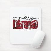 Merry Librarian Christmas Book Lover Library Mousepad (Mit Mouse)