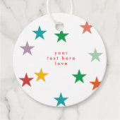 MERRY LIEBE JOY | FARBENE WEIHNACHTSMITTEL GESCHENKANHÄNGER (Vorderseite)