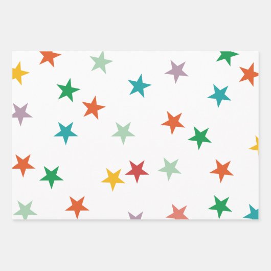 MERRY LIEBE JOY | FARBENE WEIHNACHTSMITTEL GESCHENKPAPIER SET (Vorderseite)