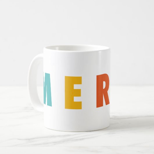 MERRY LIEBE JOY | FARBENE WEIHNACHTSMITTEL KAFFEETASSE (Vorderseite Links)