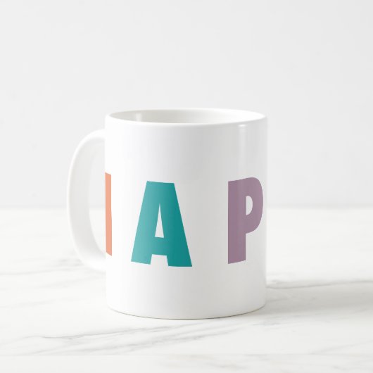 MERRY LIEBE JOY | FARBENE WEIHNACHTSMITTEL KAFFEETASSE (Vorderseite Links)