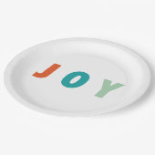 MERRY LIEBE JOY | FARBENE WEIHNACHTSMITTEL PAPPTELLER (Schrägansicht)