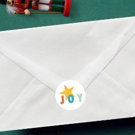 MERRY LIEBE JOY | FARBENE WEIHNACHTSMITTEL RUNDER AUFKLEBER