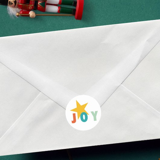 MERRY LIEBE JOY | FARBENE WEIHNACHTSMITTEL RUNDER AUFKLEBER