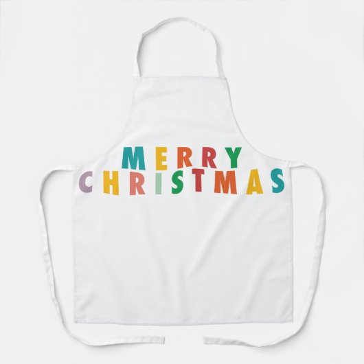 MERRY LIEBE JOY | FARBENE WEIHNACHTSMITTEL SCHÜRZE (Vorderseite)