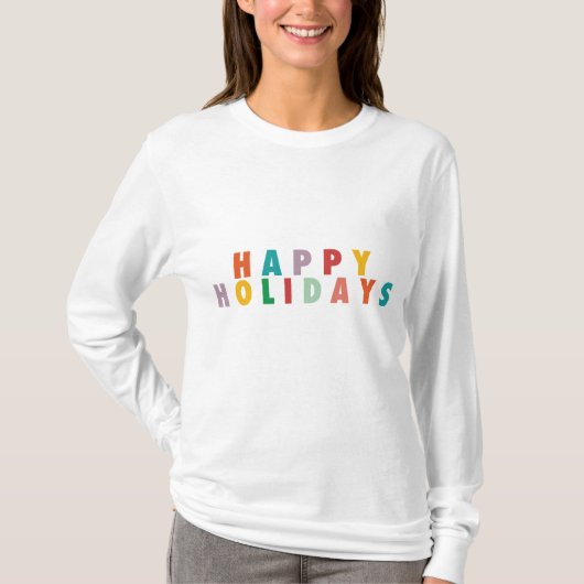 MERRY LIEBE JOY | FARBENE WEIHNACHTSMITTEL T-Shirt (Vorderseite)