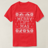 Merry Lift Mas Ugly Christmas Sweater Design T-Shirt (Design vorne)