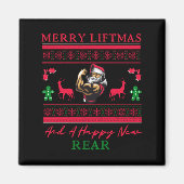 Merry Liftmas And A Happy New Rear Ugly Xmas Gym W Magnet (Vorne)