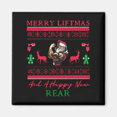Merry Liftmas And A Happy New Rear Ugly Xmas Gym W Magnet (Vorne)