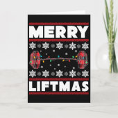 Merry Liftmas Fun Christmas Gym Workout Fitness Gi Karte (Vorderseite)