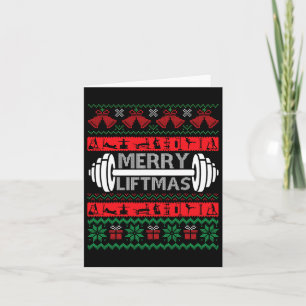 Merry Liftmas Funny Christmas Gym Karte