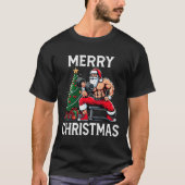 Merry Liftmas Funny Santa Xmas Gym Bodybuilding Ch T-Shirt (Vorderseite)