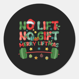 Merry Liftmas kein Lift Kein Weihnachten Geschenke Runder Aufkleber