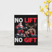 Merry Liftmas Muscle Santa Weightlift Weihnachten Karte (Gelbe Blume)