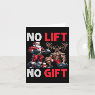 Merry Liftmas Muscle Santa Weightlift Weihnachten  Karte