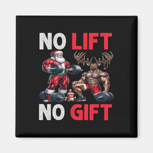 Merry Liftmas Muscle Santa Weightlift Weihnachten Magnet