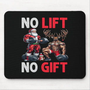 Merry Liftmas Muscle Santa Weightlift Weihnachten  Mousepad