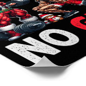 Merry Liftmas Muscle Santa Weightlift Weihnachten Poster (Ecke)