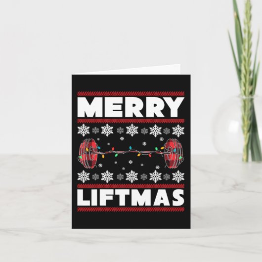 Merry Liftmas Spaß Weihnachts-Gym Workout Fitness  Karte (Vorderseite)