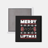 Merry Liftmas Spaß Weihnachts-Gym Workout Fitness  Magnet (Vorderseite/Rückseite)