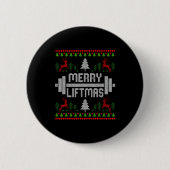 Merry Liftmas - Trainer Ugly Style Christmas  Button (Vorderseite)