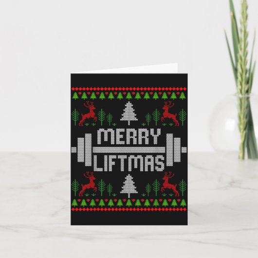 Merry Liftmas - Trainer Ugly Style Christmas  Karte (Vorderseite)