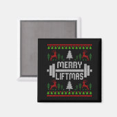 Merry Liftmas - Trainer Ugly Style Christmas Magnet (Vorderseite/Rückseite)