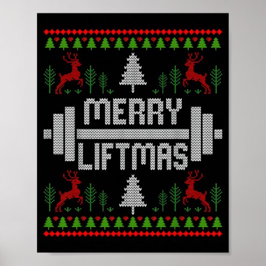 Merry Liftmas - Trainer Ugly Style Christmas Poster (Vorne)